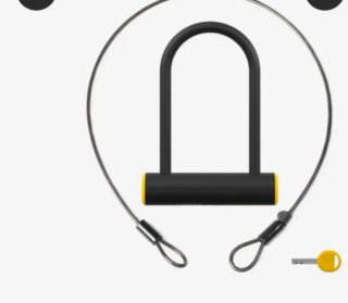 Candado U con cable y  2 llaves