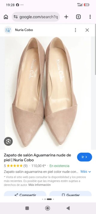Nuria Cabo Zapatos Salón Beige/Rosa