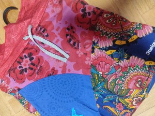 Falda Desigual Multicolor 9-10 años