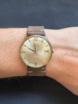 Certina Certidate bañado en oro vintage