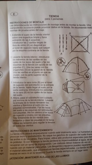 Tienda de campaña 3 personas