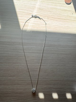 Collar Pandora Trébol 4 Corazones Plata