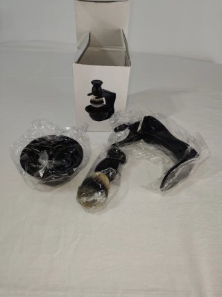 Set Afeitado Clásico Brocha Bol Soporte Nuevo