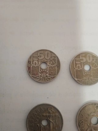 Colección 6 monedas 50 céntimos España 1949