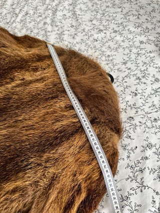 Abrigo vintage piel natural pelo largo