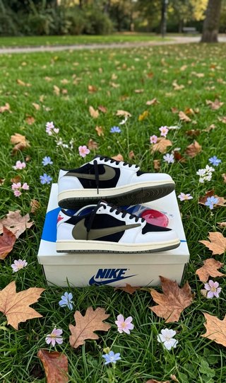 Sapatilhas Jordan 1 Travis Scott Olive Retro Low
