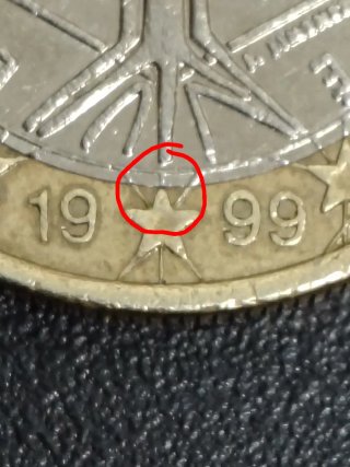 1 Euro Francia 1999 con defectos