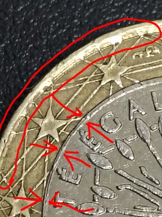1 Euro Francia 1999 con defectos