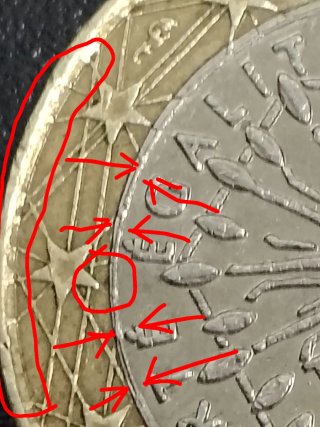 1 Euro Francia 1999 con defectos