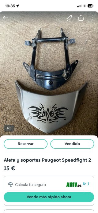 Aleta y soportes Peugeot Speedfight 2