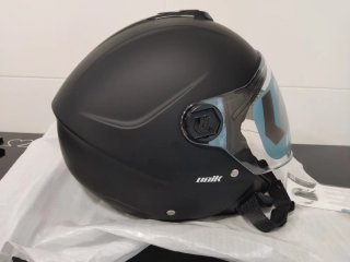 Casco Jet Unik Negro Mate