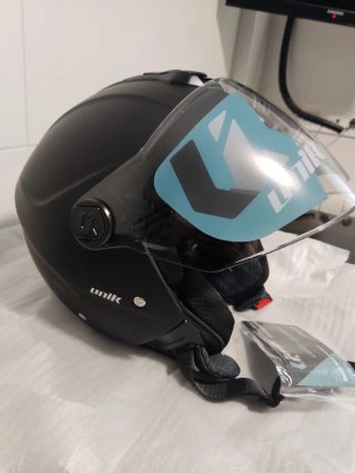 Casco Jet Unik Negro Mate