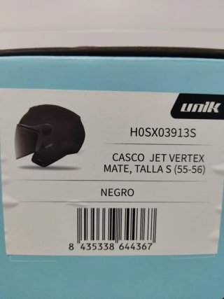 Casco Jet Unik Negro Mate