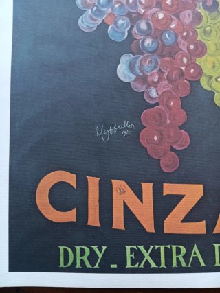 Cartel promocional cinzano antiguo.papel.