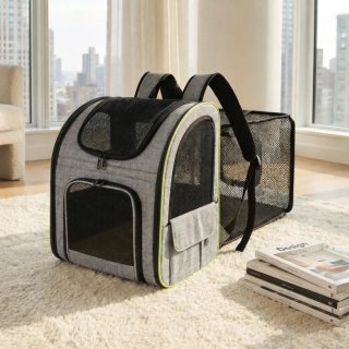 Mochila Transportín Gato/Perro hasta 8kg + Bebeder