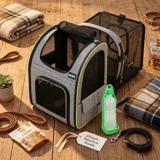 Mochila Transportín Gato/Perro hasta 8kg + Bebeder