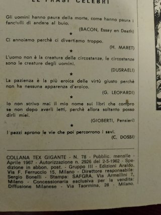 Tex 78 Incubo Aprile 1967