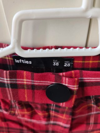 Pantalones elásticos Lefties Tartán Rojo Talla M