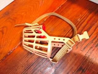Museruola cane HUNTER beige/rossa