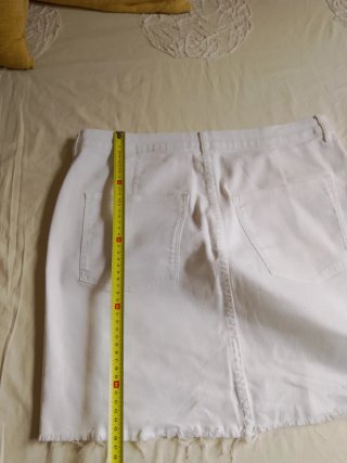 Falda vaquera H&M blanca