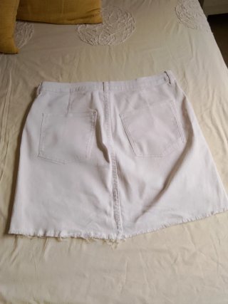 Falda vaquera H&M blanca