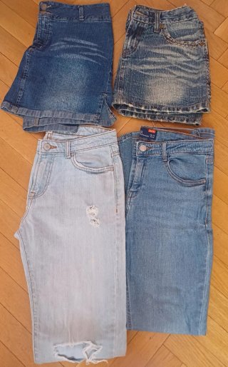Lote de pantalones y faldas vaqueras