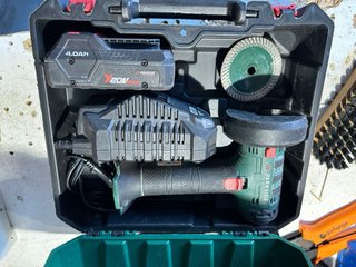 Miniamoladora Parkside 20V con 1 batería