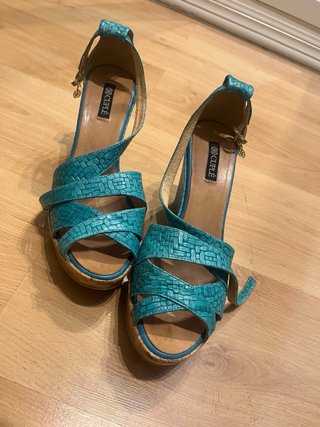 Sandalias Cuple Azul Turquesa