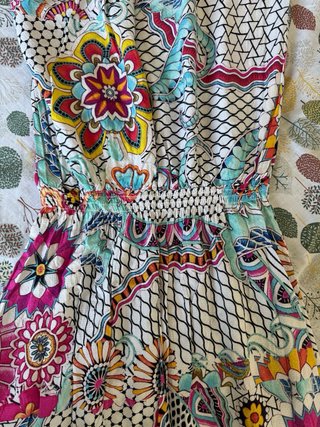 Vestido Desigual Largo Estampado