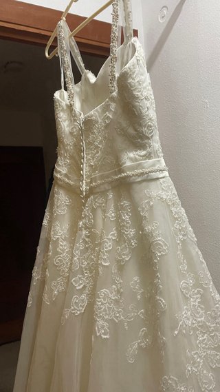 Vestido de Novia Blanco Encaje y Pedrería