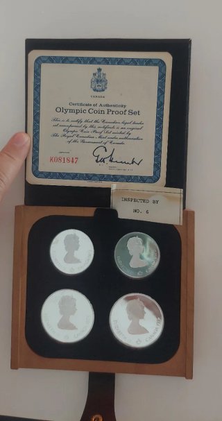 Estuche Moneda Olímpica Canadá 4 Piezas plata 925