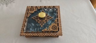 Caja Decorativa Madera y Cristal