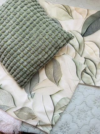 Cojín redondo decorativo beige