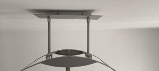 Lámpara de techo moderna gris y blanca