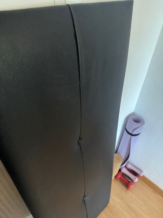 Cabecero Cama Negro 145x55cm Piel Sintética