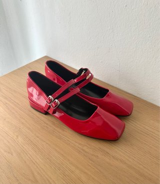 Zapatos Mary Jane Cucco Rojos