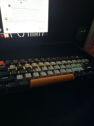 Teclado Mecánico MACH Negro/Naranja Switche azules