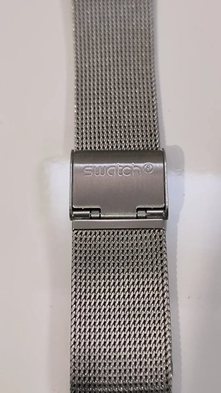Correa Swatch Malla 17mm Plata