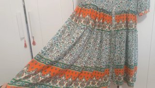 Vestido largo estampado floral