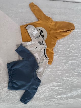 Lote 3 sudaderas bebé 3-6 meses