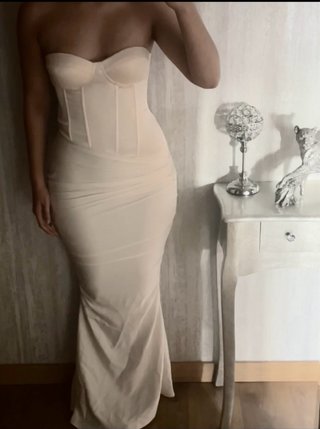 Vestido Corset Beige Boda Gitana