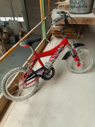 Bicicleta infantil roja