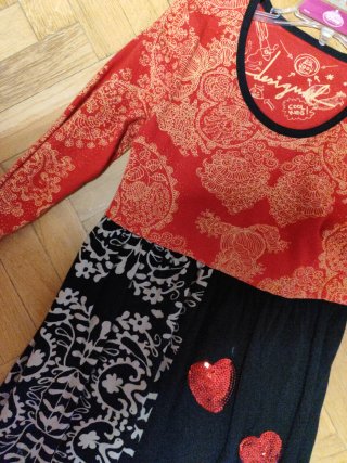 Vestido Desigual estampado manga larga