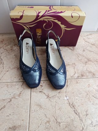 Zapatos Zany Mujer Azul/Plata