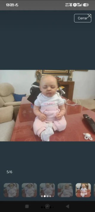 Muñeca Reborn pelo real ojos cerrados Regalo ropa