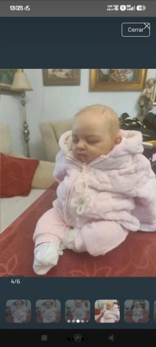 Muñeca Reborn pelo real ojos cerrados Regalo ropa