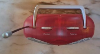 Radio Portatile Lycia Y2K Rossa trasparemte Funzio