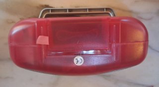 Radio Portatile Lycia Y2K Rossa trasparemte Funzio