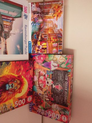 Lote 4 Puzzles 500 piezas Ravensburger Clementoni
