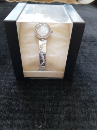 Reloj Eve Moncross Mujer Plata y Blanco
